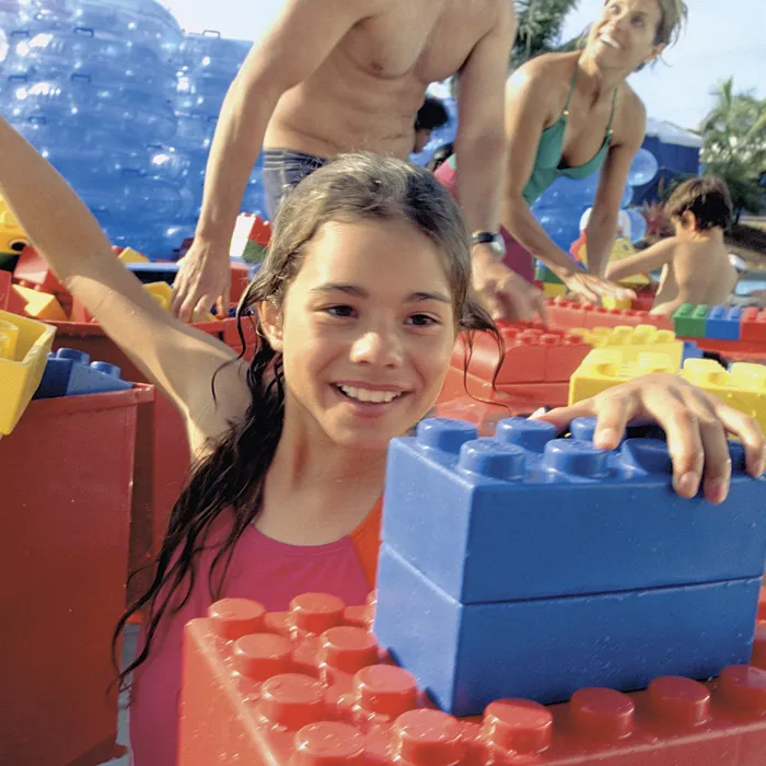 LEGOLAND® Water Park Gardaland - Beach Party - Girl with LEGO® bricks